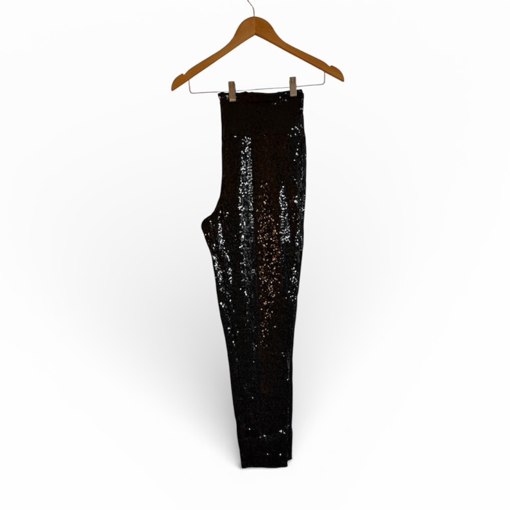 NWOT— Tipsy Elves Black Sequin High-Waisted Leggings